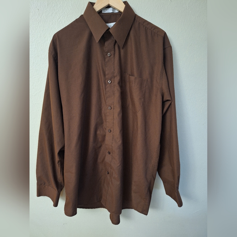 Men's Daniel Ellissa brown dress shirt